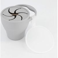 Maccie Collapsible Snack Cup+Lid  - Sage Grey 